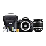 Canon EOS Rebel T7 DSLR Camera and EF-S 18-55mm is II Lens Kit Bundle with SD Card and Holster Camera Case and Accessories (3 Items)
