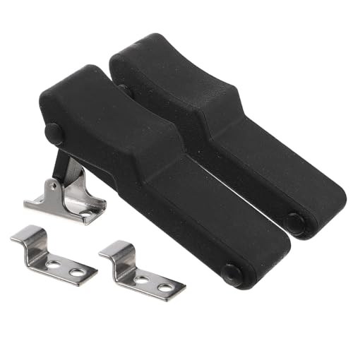 VILLCASE 2pcs Rubber Buckle Cabinet Storage Shelf Door Handle Cooler Clamp Hasp Over-Center Boat Kitchen Cabinet Rotomolded Cooler Rotational Molding to Rotate Door Lock Stainless Steel