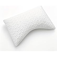 TWK Original Adjustable Bed Pillow Ergonomic Design for Sleeping, Good for Side, Back & Stomach Sleeper with Washable Removable Cover, Additional Foam Fill Included White, Queen Size 1 Pack
