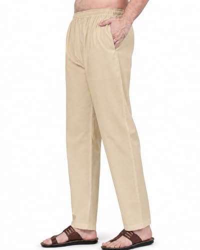 Image of Men's Premium Cotton Pyjama Bottoms - Regular Fit, Elastic Waistband, Soft & Breathable Fabric for Ultimate Comfort