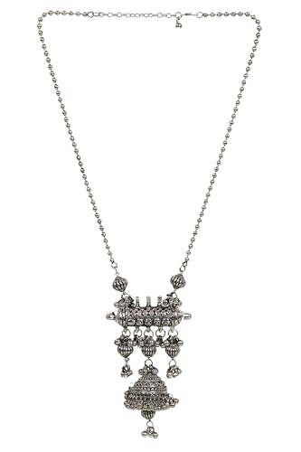 Designer Afghani Antique Oxidised Silver Indian Ethnic Boho Tribal Gypsy Long Necklace Jewelry Women3