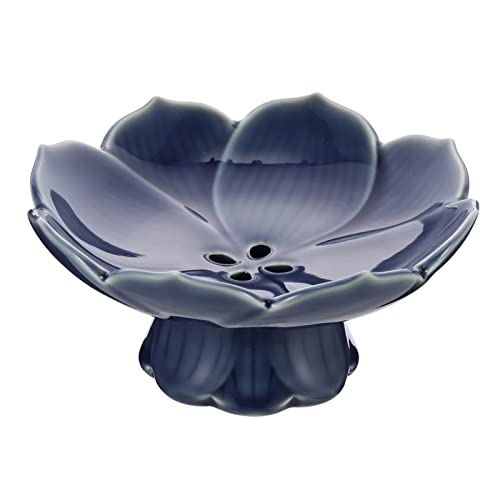 CALLARON Lotus Fruit Plate Decorative Serving Bowl Fruit Basket Easy to Store Snacks Made of Ceramic