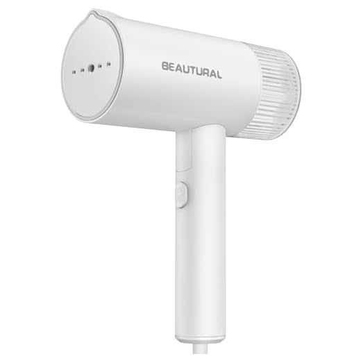 BEAUTURAL Plancha de Vapor, 1000W Plancha Vertical Plegable Ropa Portátil para Viaje, Elimina Arrugas Calentamiento Rápido 30S, Mini Plancha Vapor Blanco