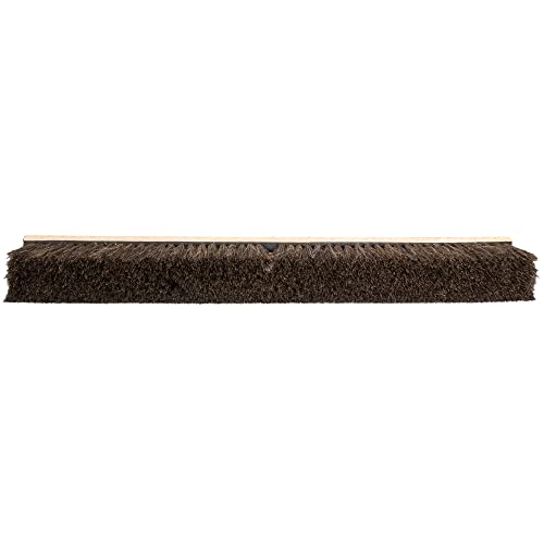 Image of Wide Block Horsehair Broom, Concrete, 24 Inch, Natural Horsehair, Wide Wood Block, Brush, Assembled in USA, 6442