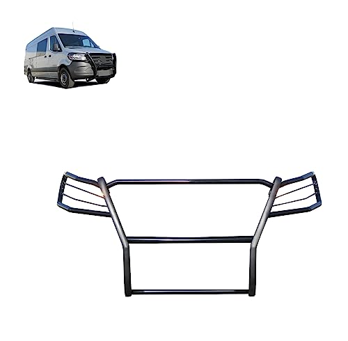 Image of Black Horse Grille brush Bumper Guard Modular Black Compatible with 19-25-Benz Sprinter 1500 /2500 /3500 /3500XD /4500|19-25 Freightliner Sprinter 1500 /2500 /3500 /3500XD /4500-17D503MA
