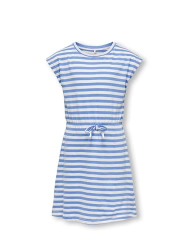 ONLY Mädchen Konmay S/S Dress Noos JRS Jerseykleid, Provence/Stripes:Cloud...