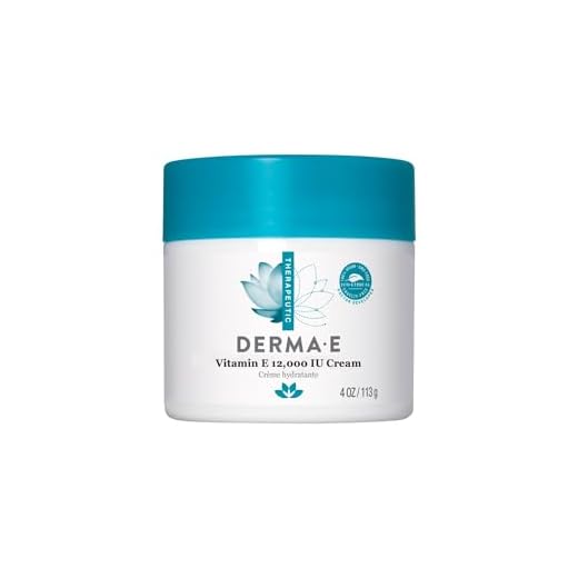 DERMA E Vitamin E 12,000 IU Cream – Moisturizer for Face and Body – Multi-purpose Face Cream, Hand Cream and Body Lotion Soothes and Protects, 4 oz