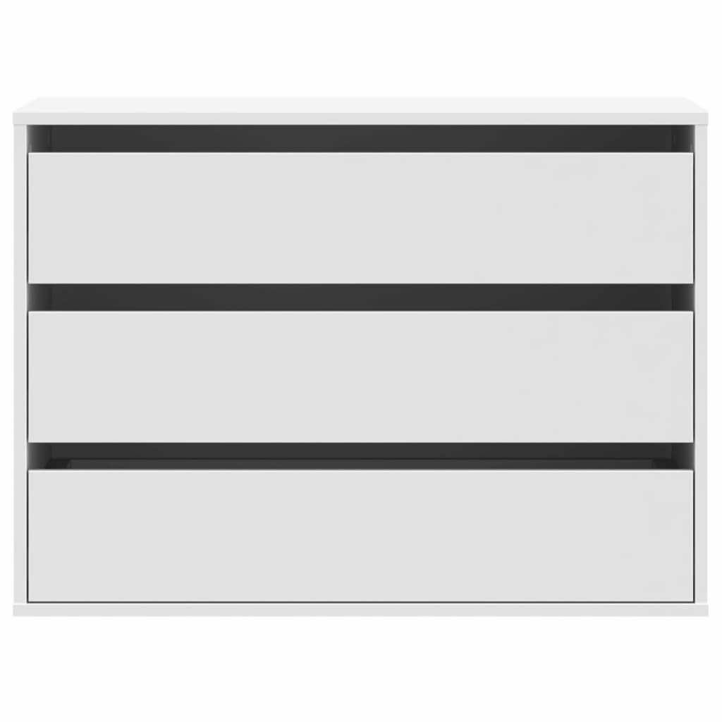 Homgoday Armadio Mobili Ufficio, Cassettiera Bianca 80x41x58 cm in Legno Multistrato, Arredo Armadio Mobili Ufficio, Mobiletto Portaoggetti Ripiani Salvaspazio Mobiletto Armadio di Stoccaggio