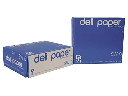 Durable Packaging 6" x 10 3/4" Interfolded Deli Wrap Wax Paper. 2000 Count (4 Packs of 500 Sheets) image 4