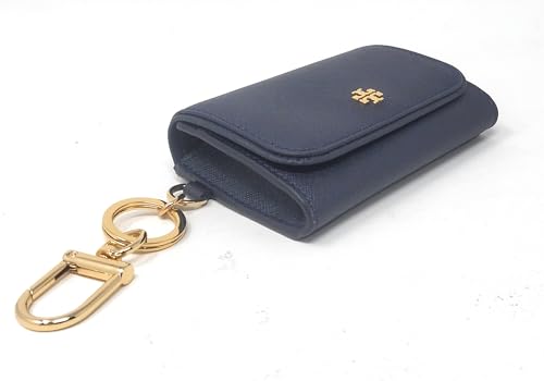 Tory Burch Women's 157146 Crossgrain Leather Emerson Flap Card Case Wallet (Tory Navy)3