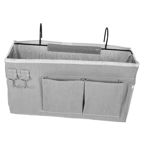 CONGARTENO Bolsa de Almacenamiento Colgante para Dormitorio Organizador de Tela Resistente y Espacioso para Cama Laterales para Móviles y Mandos para Casas y Residencias Estudiantiles