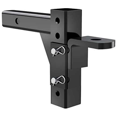 Trailer Hitch Adjustable Mount Hitch With 2 Hitch Pins, Fit 2 Inch Ball And Class 3 Tow Hitch, 5000 Lbs Towing Capacity For Trailers Campers Boats Pickups Rv #TOP30