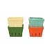 Creative Co-op Stoneware Berry Baskets, Multicolor, Set of 4