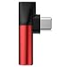 Produktbild YouN Baseus L41 USB Type C Male to Type-C Female+ 3.5mm Jack Adapter (Red)