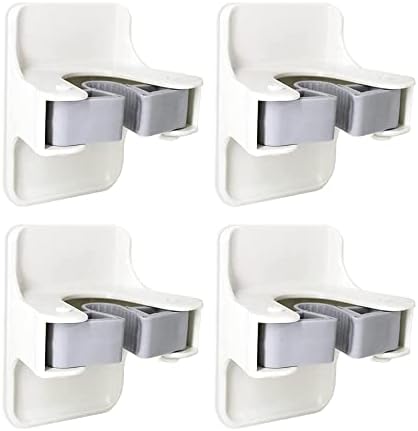 NEEMAY Broom Holder, Broom Gripper Mop Holders Wall Mount, Mop Racks Holders Self Adhesive No Drilling Super Durable, Broom Mop Dustpan Hanger for Home, Kitchen, Garden, Garage Storage, 4 PCS
