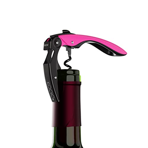 Koala Spain High Tech Two-Stroke Corkscrew, Patented Automatic Tab, Pink, Estándar - Image 2