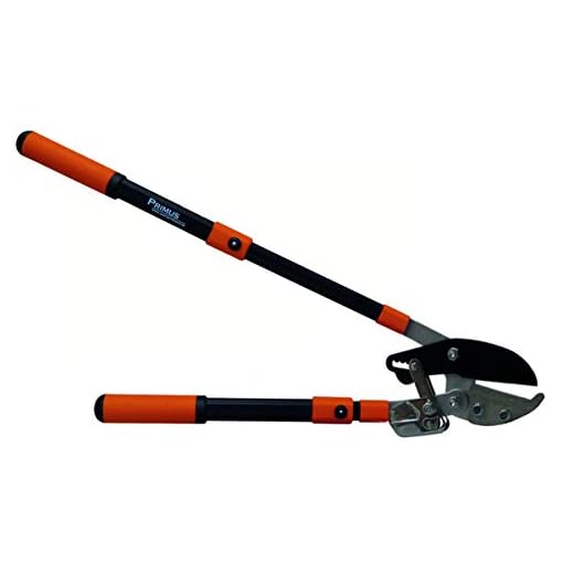 Primus 1100 Anvil Ratchet Lopper Shears – Strongest Pruning Shears The We Rectangular Shaped Telescopic Arm, Black