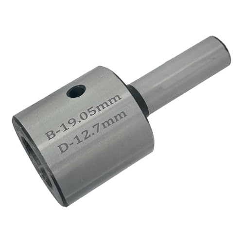 MachEl Annular Cutter with 1/2" Shank Tool Steel Holder (Hard & Ground) and Lock Screw - Accepts 19 mm Shank Rota Broaches (OAL - 75 mm)