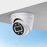 FOSCAM 5MP Security POE IP Camera Outdoor/Indoor, T5EP 3K Home Security Surveillance Cameras with 2-Way Talk, AI Detect Human/Vehicle,Color Night Vision, Spotlight, Compatible with Alexa IP66