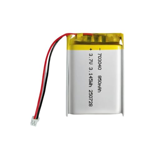 Batería 703040 3,7V recargable Lipo de 850 mAh con conector de clavija 1,25 de 1 pieza