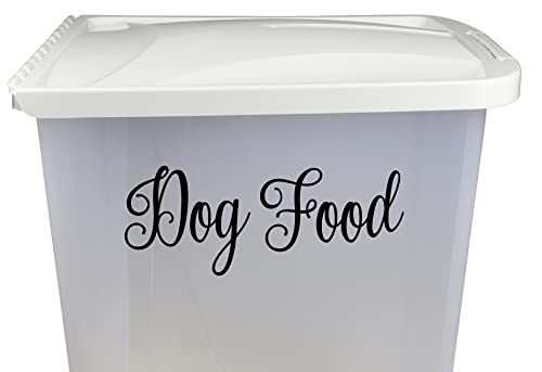 Cobalt -Dog Food Vinyl Decal - Fancy Font - Home Pet Organization - 12.75w x 5h inches - Die Cut Sticker