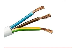 INDRICO 3 Core Round Copper Wires and Cables (1.5 Sq. mm) for Domestic and Industrial Electric Connections(Colour May Vary) (5 Meter)