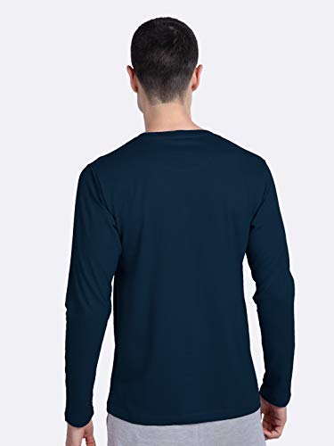 Image of Bewakoof Men's Cotton Typography Regular Fit Full Sleeve Round Neck T-Shirt | Tshirt for Man | Tshirt for Men Cotton | Tshirts for Men Stylish | Casual Wear | Street Wear