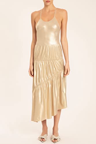 Metallic Frilled Midi Skirt3