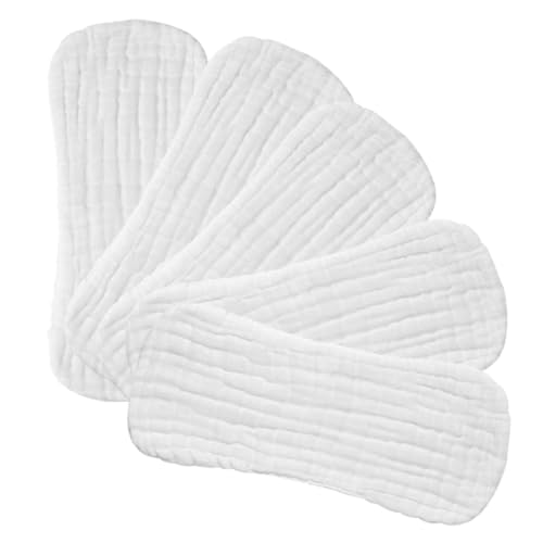 Hemobllo 5 Pañales Reutilizables de Algodón 100% Puro Transpirables y Elásticos Tamaño Pequeño 35X15 CM para Recién Nacidos 0-3 Meses Absorbentes y Aptos para Uso Diario