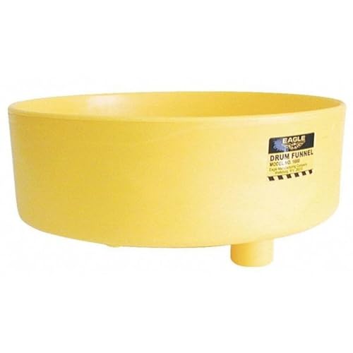 Eagle Drum Funnel with Flame Arrester Screen for 30 55 Gallon Drum Yellow