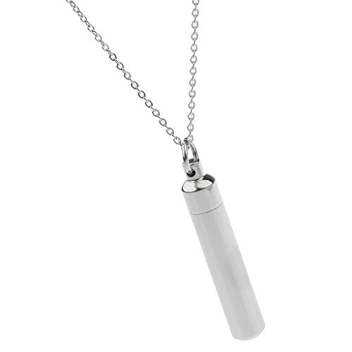 [misppro] Stainless Steel Memorial Pendant Necklace for Ashes Keepsake 6 Style Options Memory Jewelry
