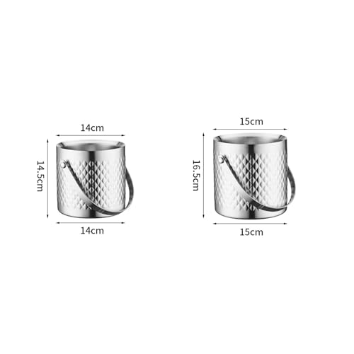 Cubo de champán de acero inoxidable con aislamiento térmico de doble capa 3