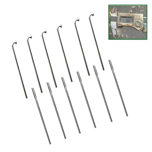 Radios,Radios De Rueda,40 Piezas por Lote 15 G 1,8 Mm Acero Inoxidable 304 Curva En J Apto for Radios De Bicicleta Color Astilla Cuerpo De Cilindro De Igual Diámetro Radios De Bicicleta(210mm)