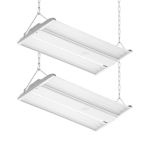 2FT 130W LED Linear High Bay Lights 17550LM, 4000K/5000K CCT, 2 Pack