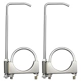 MospdyGear 2 Stück Edelstahl U-Bolzen Auspuffklemme, schwere Ausführung mit Satteldesign für sicheren Sitz, 2,5 Zoll für Automobilanwendungen