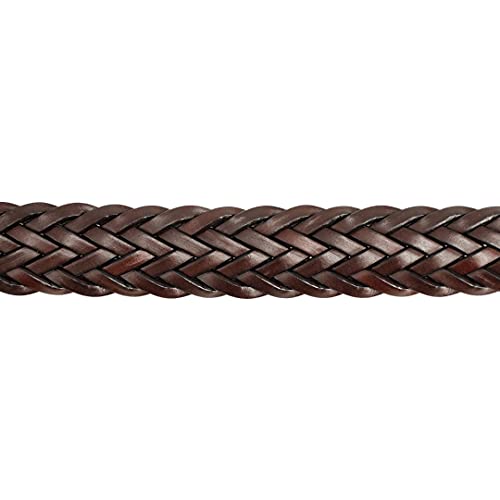 Thomas Bates Women's Ashley Thin Braided Woven Italian Leather Belt2