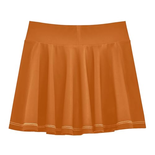Joisal Burnt Orange Toddler Tennis Skirts Preppy Girls Skorts Athletic Shorts Pleated 4t2