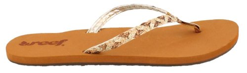 REEF Women's Twisted Stars Sandal,Tan/Champagne,8 M US