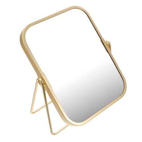 Espejo de maquillaje doble 360 grados con soporte metálico