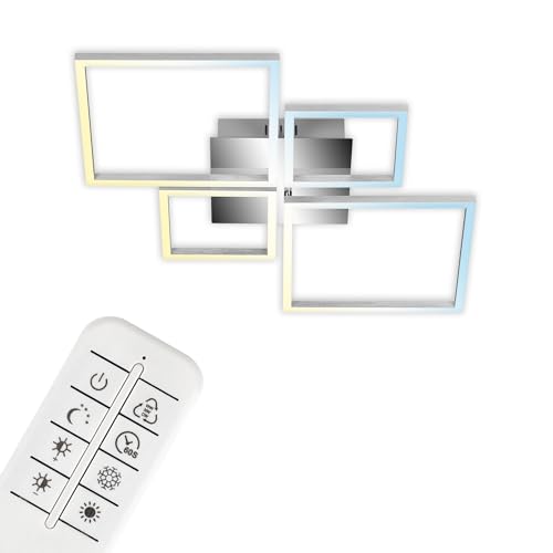 BRILONER - LED Deckenlampe mit Fernbedienung, schwenkbar, einstellbar von...