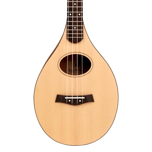 Image of Kadence UKT11 Tenor 26 inch Acoustic Mandolele | Solid Spruce Wood | Teardrop Shape | Comes with Bag | Includes Learning Course | Natural