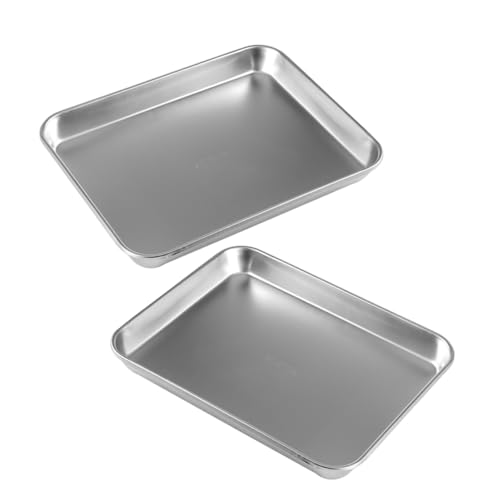 KICHOUSE 2pcs Stainless Steel Tray Tattoo Tool Tray Plate Trays for Medical Breading Trays Flat Instrument Tray Trays for Instrument Lab Instrument Tools Trays Flat Tray 304 Stainless Steel