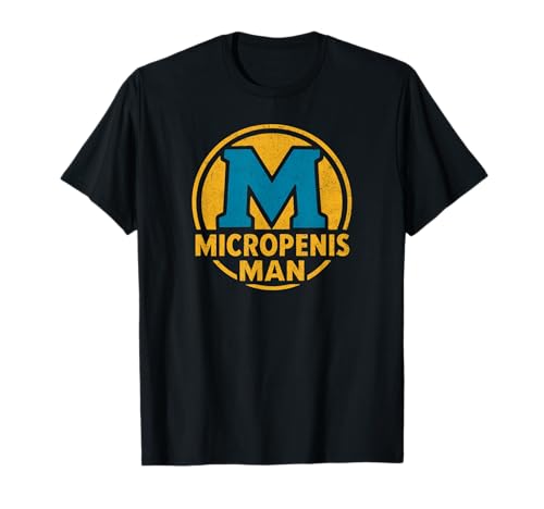 Micropene Hombre Superhéroe Logo Divertido Vergonzoso Pequeño Pene Camiseta