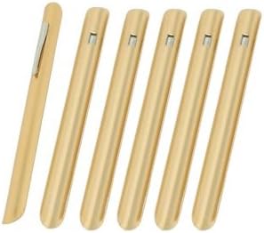 NEW, Restaurant Table Crumbers w/Pocket Clip, Gold-Finish Aluminum, Waiter Waitress Table Crumber - Set of 6