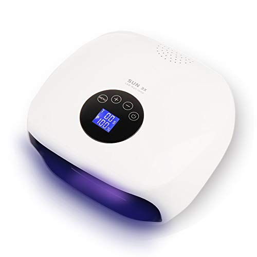 Gel UV LED Nail Lamp LucaSng Nail Dryer 48W Nail Gel Polish UV LED Light Professional Nail Art Tools (White)