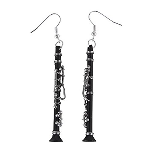 Boucles d'oreille clarinette argentées le cadeau parfait pour femme musicienne