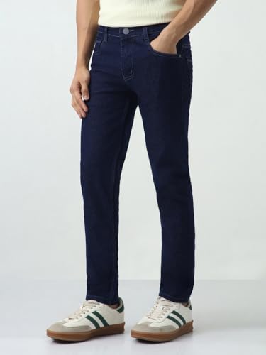 Image of Urbano Fashion Men's Slim Fit Mid Rise Washed Jeans Stretchable