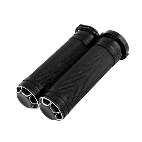 Poignées de moto noires 1" en alu haut de gamme pour Custom et Sportster