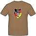 2 pzgrenbtl 32 2 orientales Char Grenadier Bataillon 32 Bundeswehr Allemagne armoiries insigne emblème acier Casque Drapeau Croix de Fer – T-Shirt # 12130 - Beige - X-Large