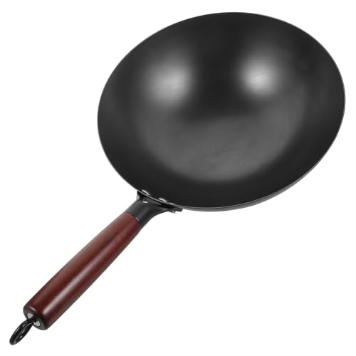 KICHOUSE Cooking Pot Iron Wok Pan for Gas Stove Nonstick for Restaurant Home Use
